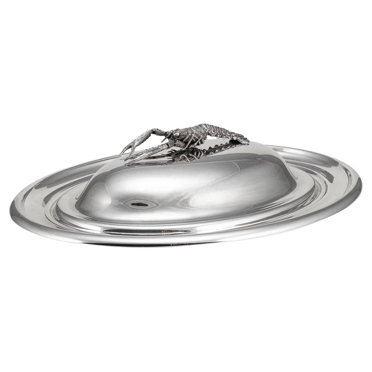 20th Century Italian Silver Plated Lobster Serving Dish, C.1960