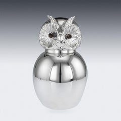 20th Century Italian Silver Plated Owl Wine Cooler, Bonwit Teller, circa 1960