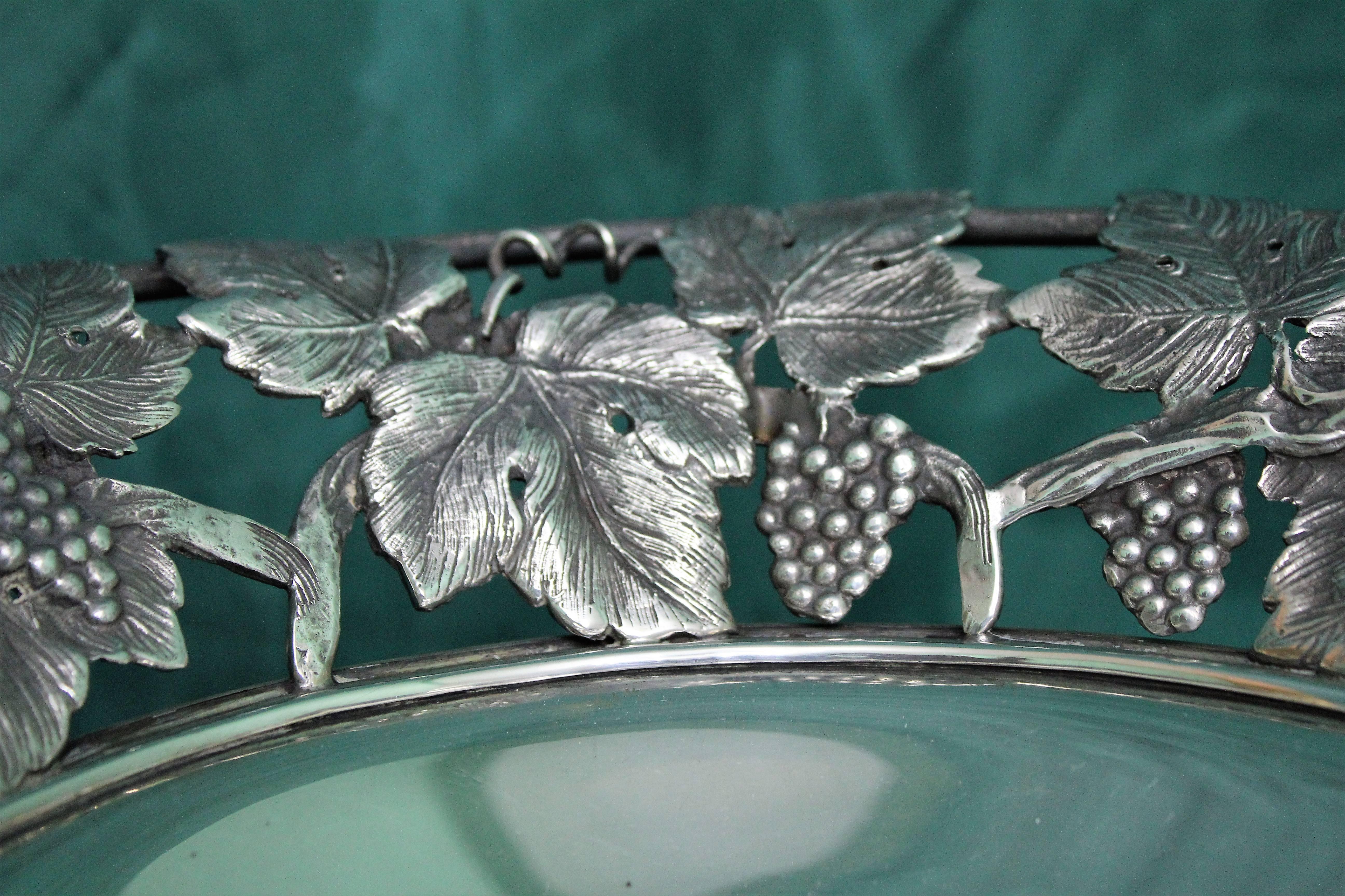 Engraved 20th Century Italian Silver Rococo Fruit Stand, 1930s For Sale