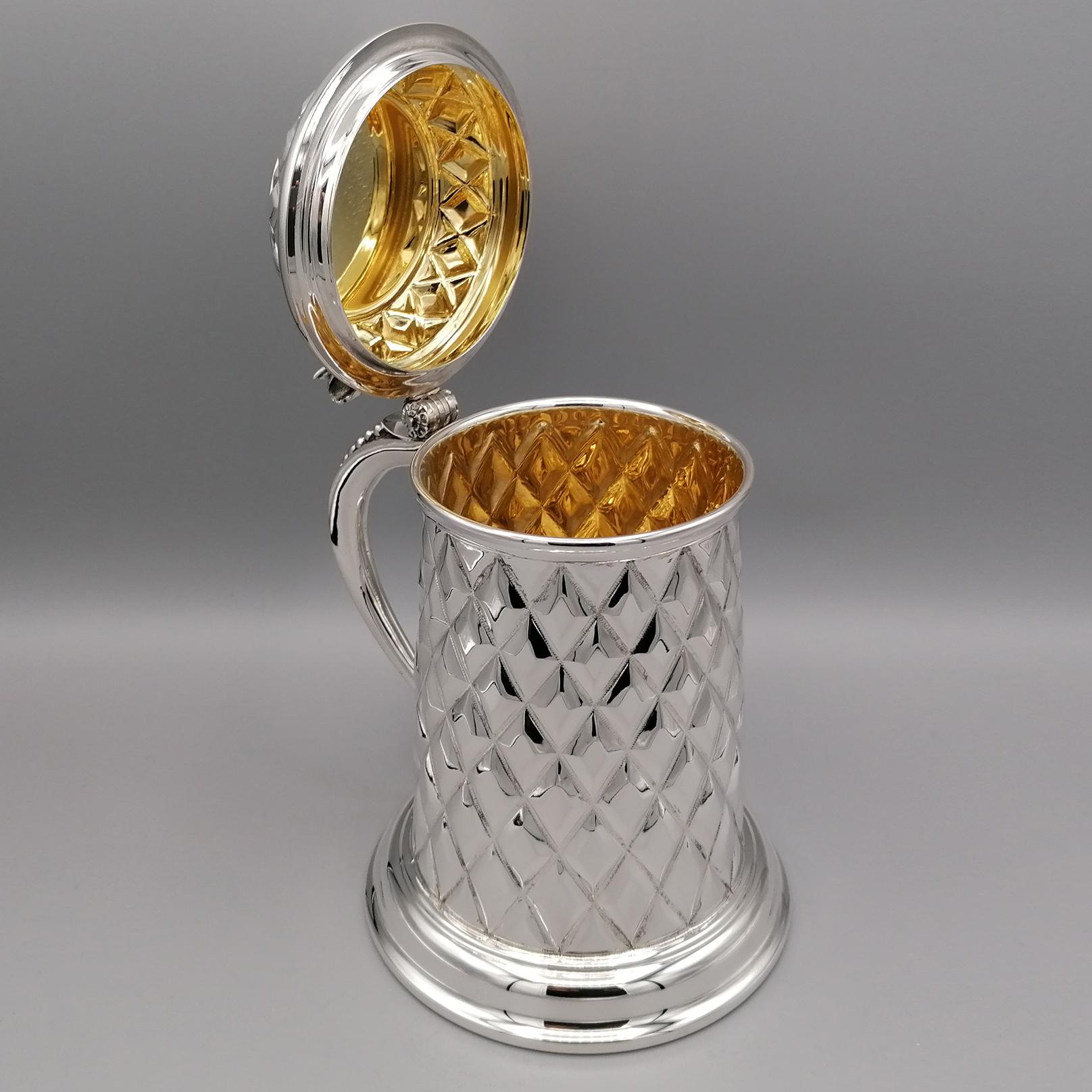20th Century Italian Silver Tarkard, worked as Italian artisan tradition For Sale 6