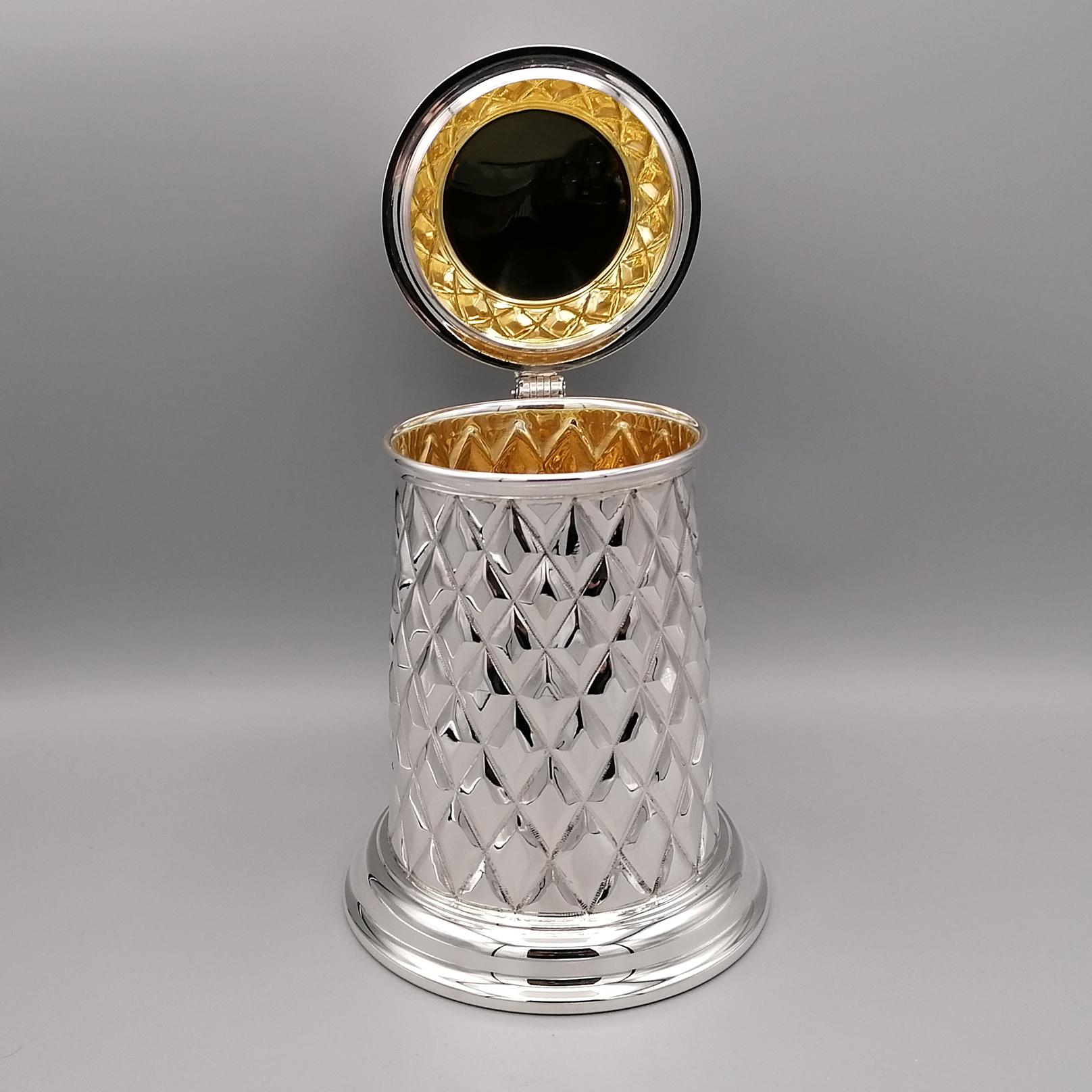 20th Century Italian Silver Tarkard, worked as Italian artisan tradition For Sale 4