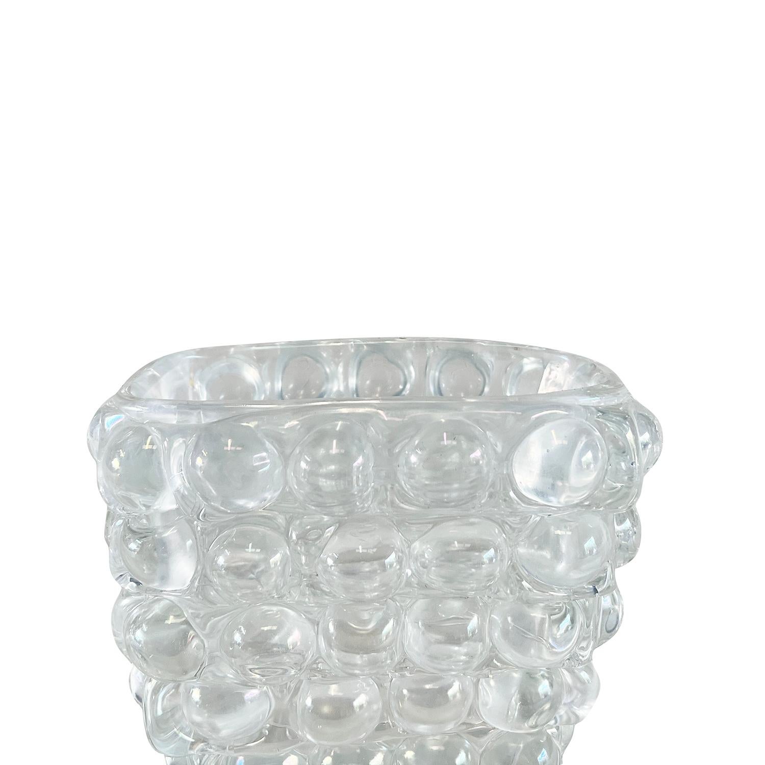 Hand-Crafted 20th Century Italian Single Vintage Murano Glass Vase by Ercole Barovier For Sale