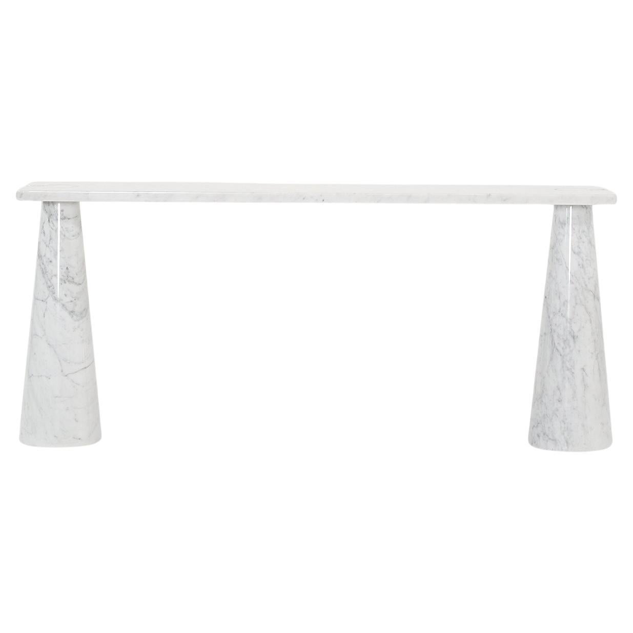 20th Century Italian Skipper Vintage Marble Console Table by Angelo Mangiarotti For Sale