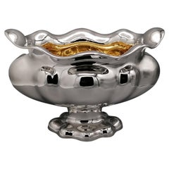 Retro 20th Century Italian Solid Silver 800 Internally Gilded Centerpiece - Jatte