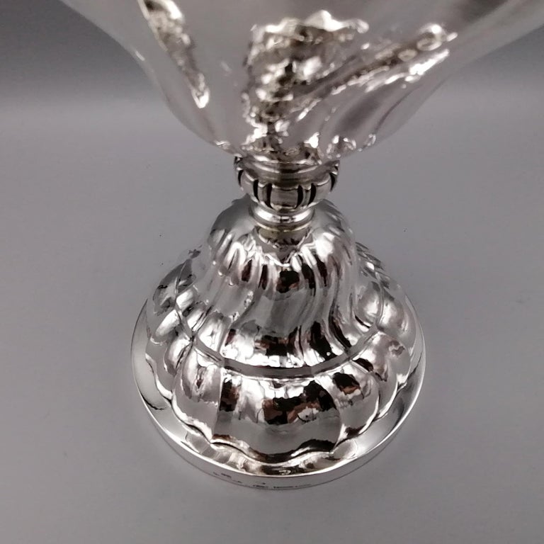 20th Century Italian Solid Silver Baroque Style Carafe For Sale 6