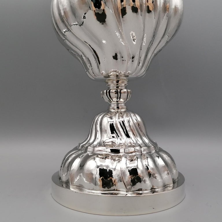 20th Century Italian Solid Silver Baroque Style Carafe For Sale 1