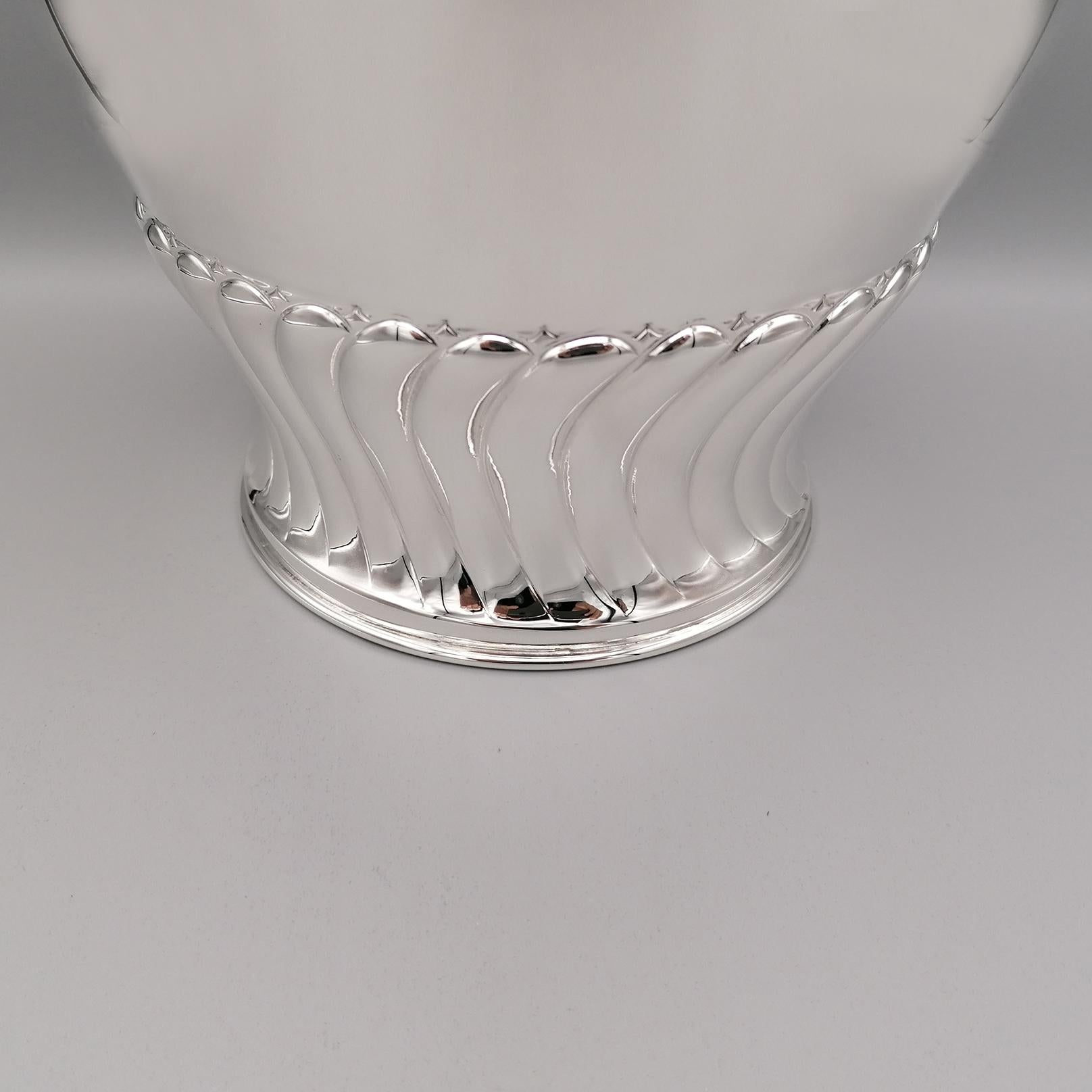 20th Century Italian Solid Silver Champagne and Ice Buckets For Sale 1