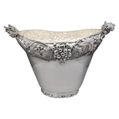 Retro 20th Century Italian Solid Silver Champagne Bucket