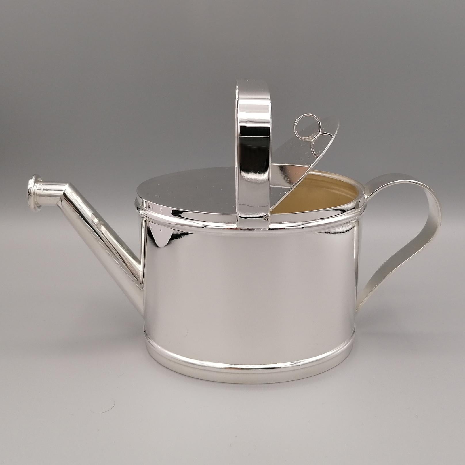 21st Century Italian Solid Silver Cruet in the Shape of a Watering Can For Sale 5