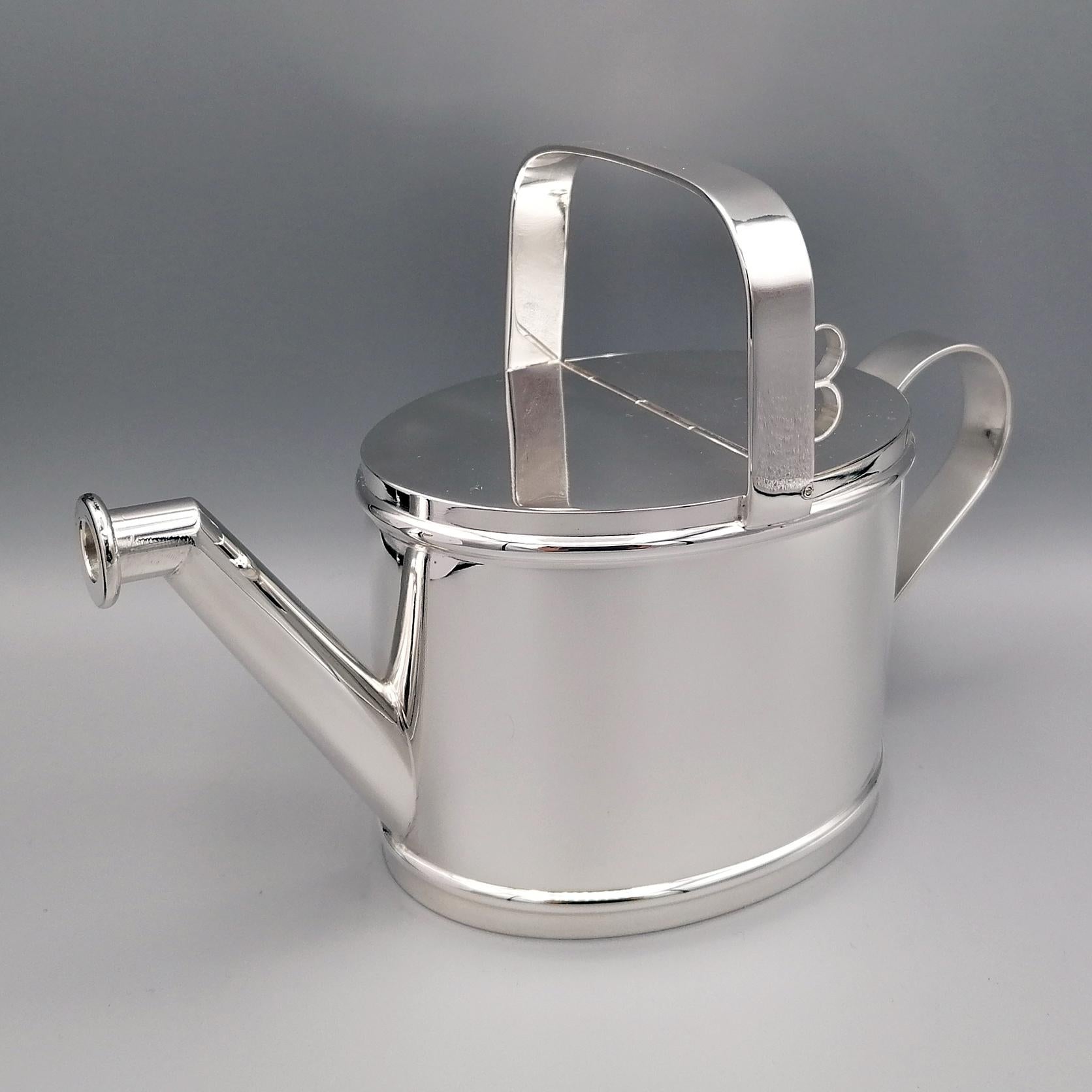 21st Century Italian Solid Silver Cruet in the Shape of a Watering Can For Sale 9