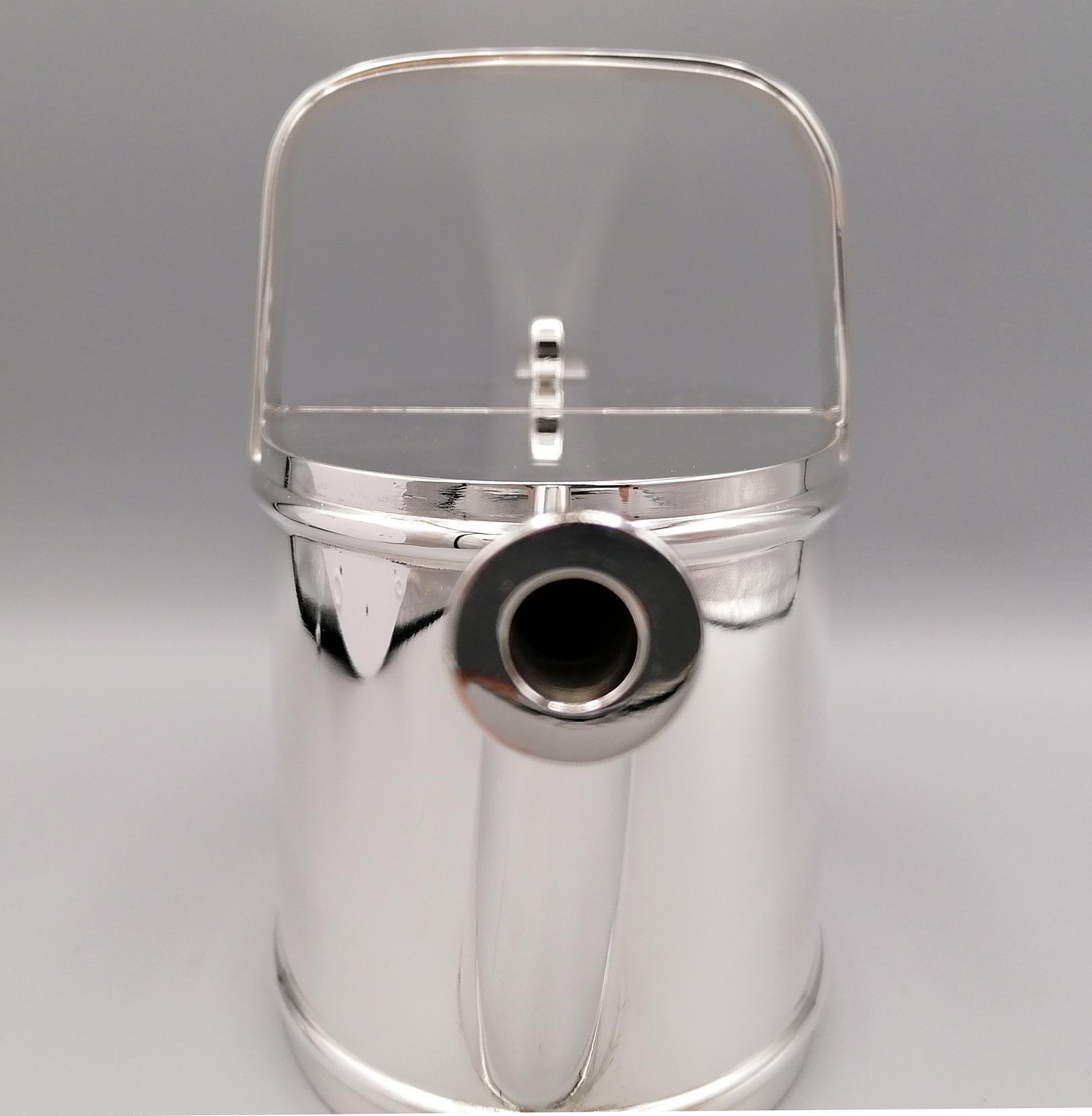 Contemporary 21st Century Italian Solid Silver Cruet in the Shape of a Watering Can For Sale