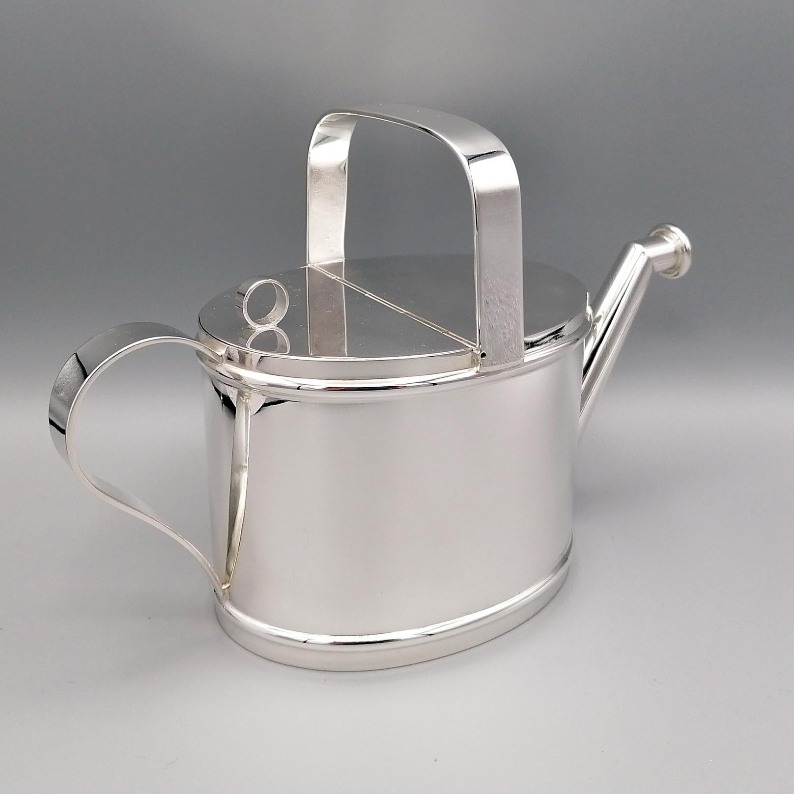 21st Century Italian Solid Silver Cruet in the Shape of a Watering Can For Sale 2