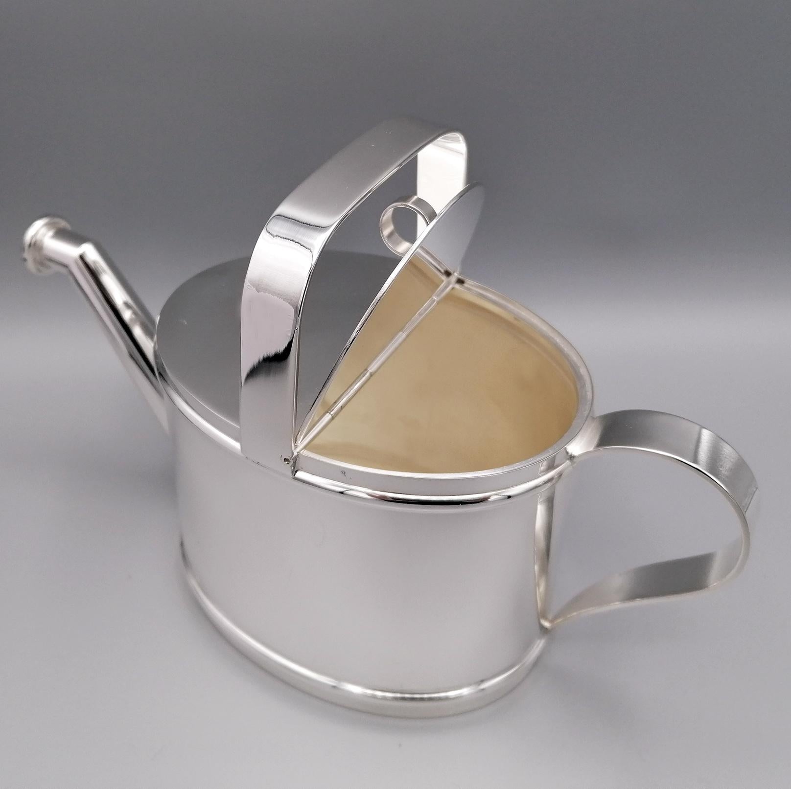 21st Century Italian Solid Silver Cruet in the Shape of a Watering Can For Sale 3