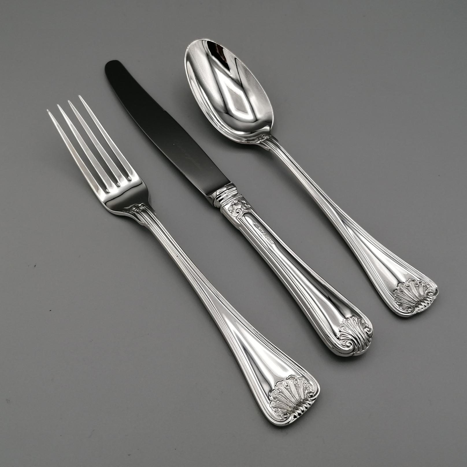 New complete cutlery set 101 pieces in solid silver 