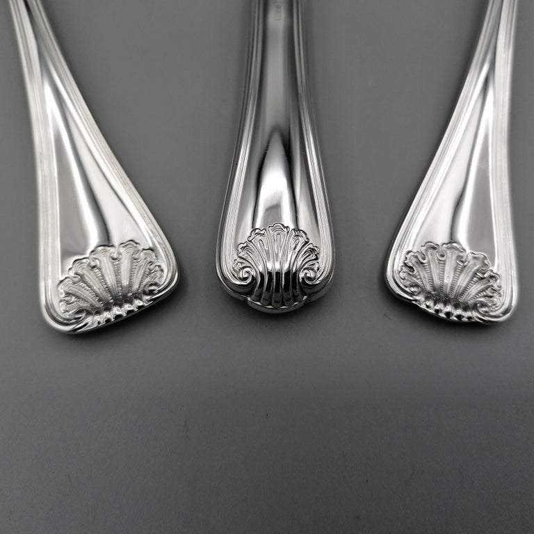 20th century italian solid silver cutlery set 101 pieces cellini for