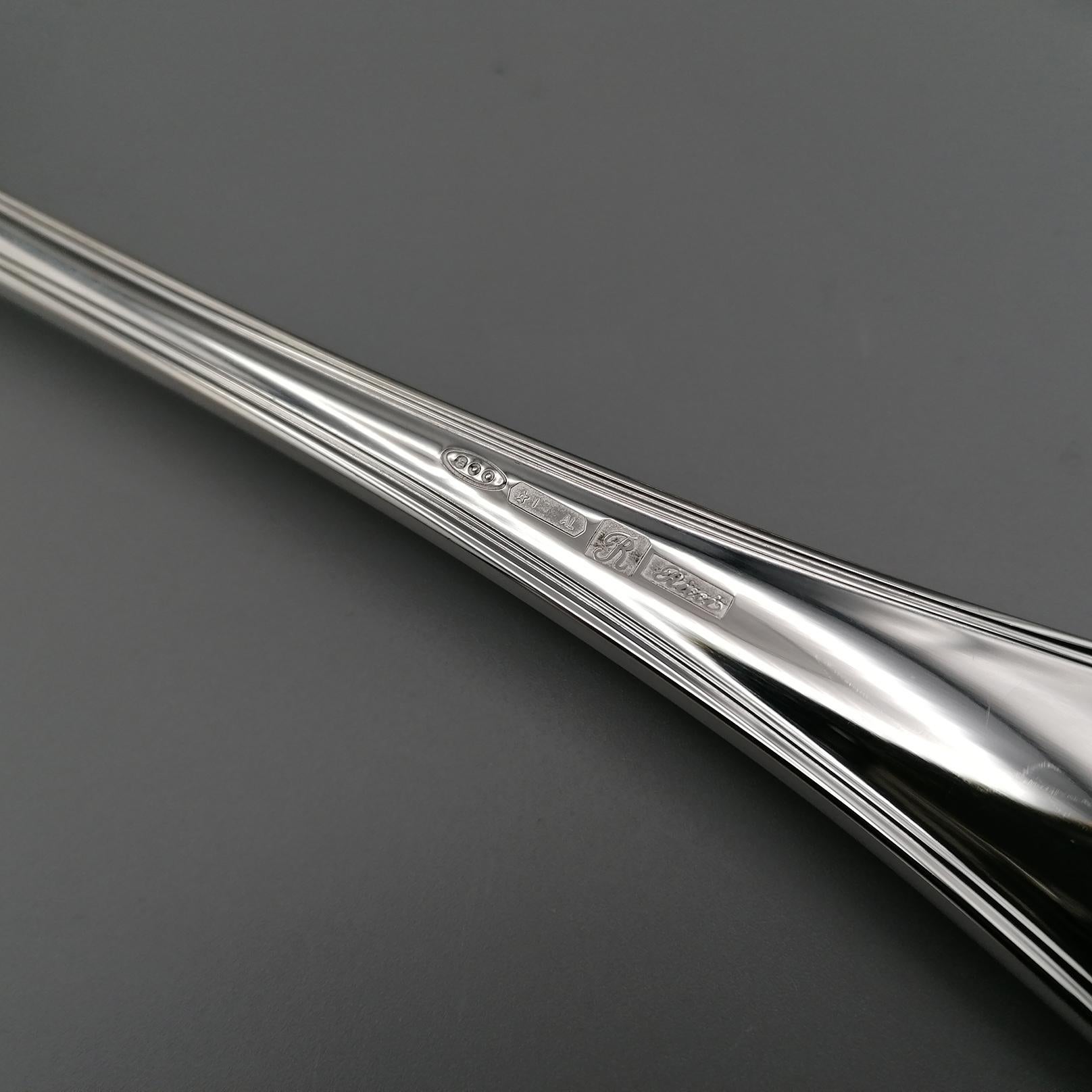 Contemporary 20th Century Italian Solid Silver Cutlery Set 101 Pieces 