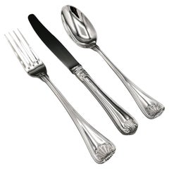 20th Century Italian Solid Silver Cutlery Set 101 Pieces "Cellini"