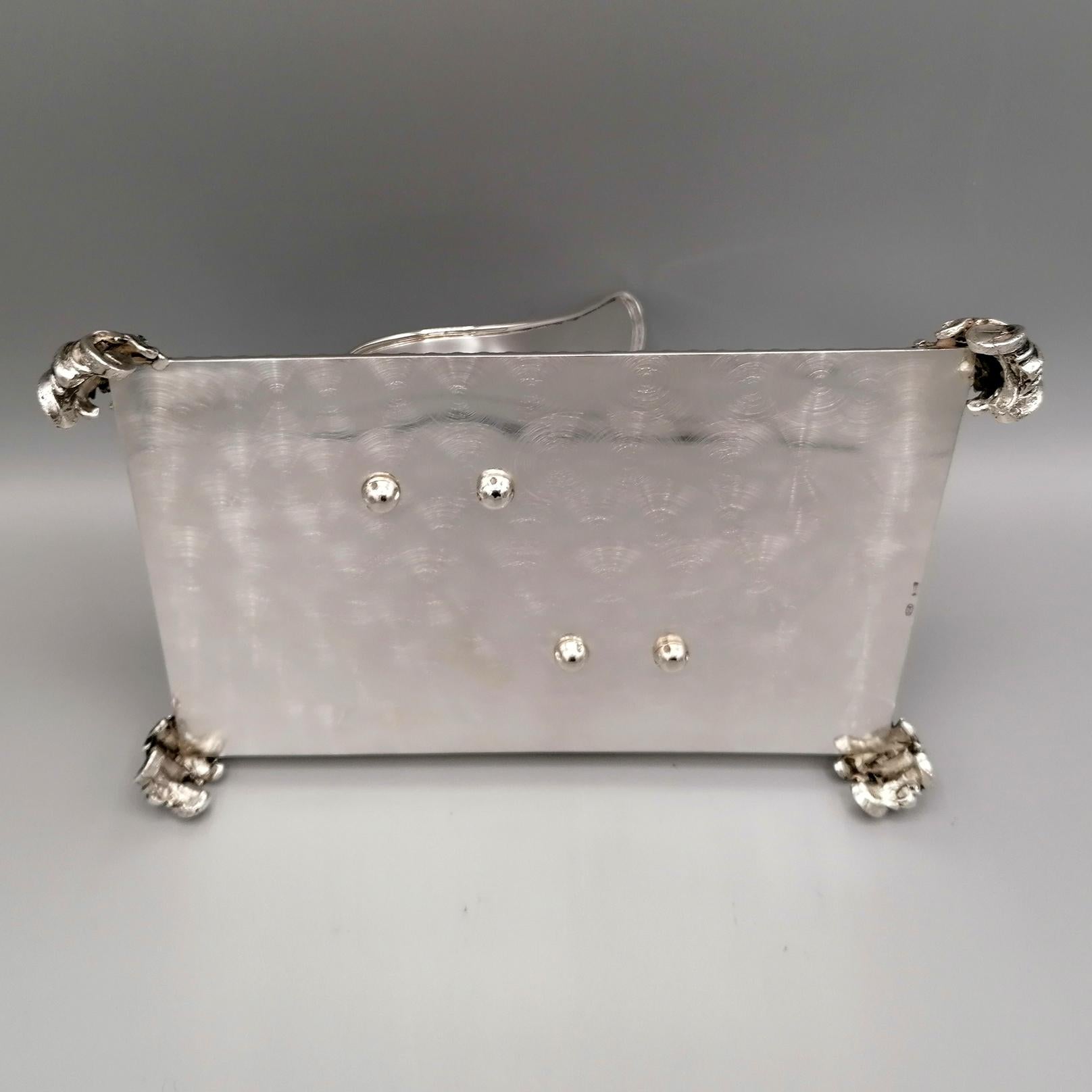 20th Century Italian Solid Silver Double Pipe Holder For Sale 5