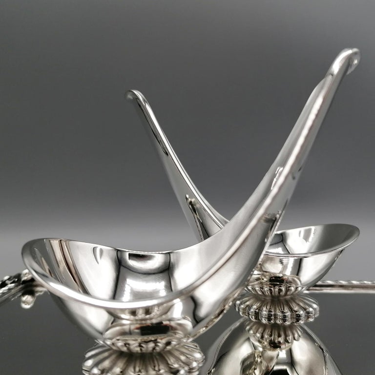 20th Century Italian Solid Silver Double Pipe Holder For Sale at 1stDibs
