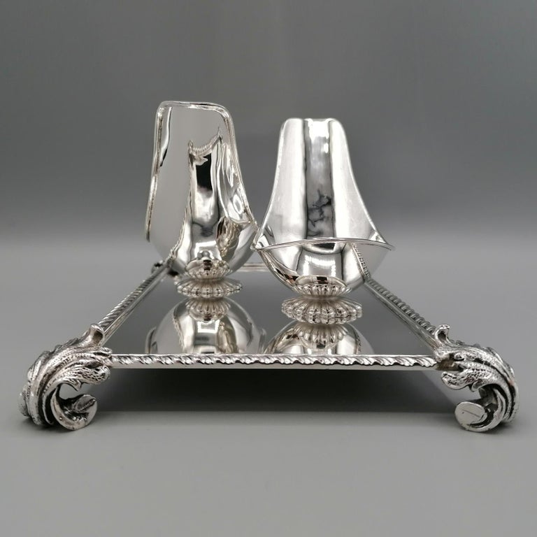 20th Century Italian Solid Silver Double Pipe Holder For Sale at 1stDibs