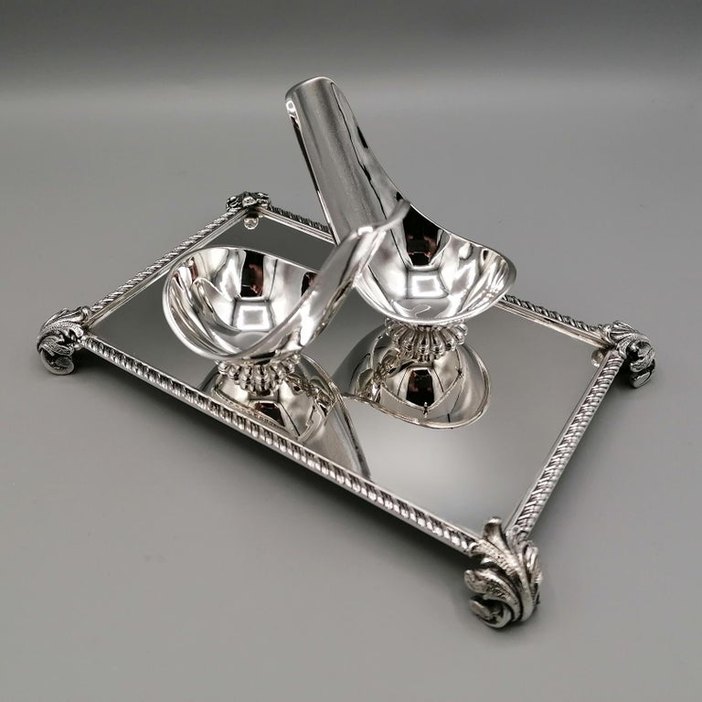 20th Century Italian Solid Silver Double Pipe Holder For Sale at 1stDibs