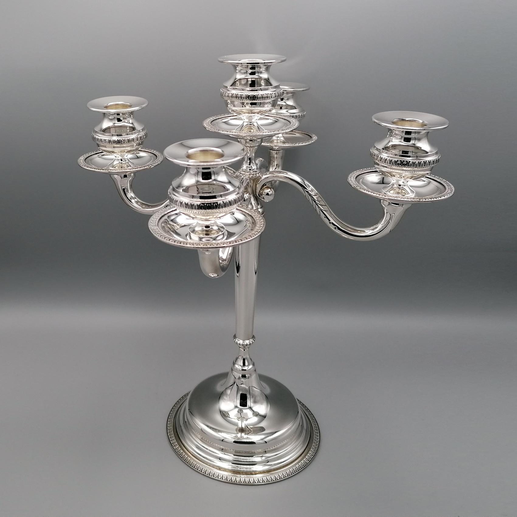 solid silver candelabra