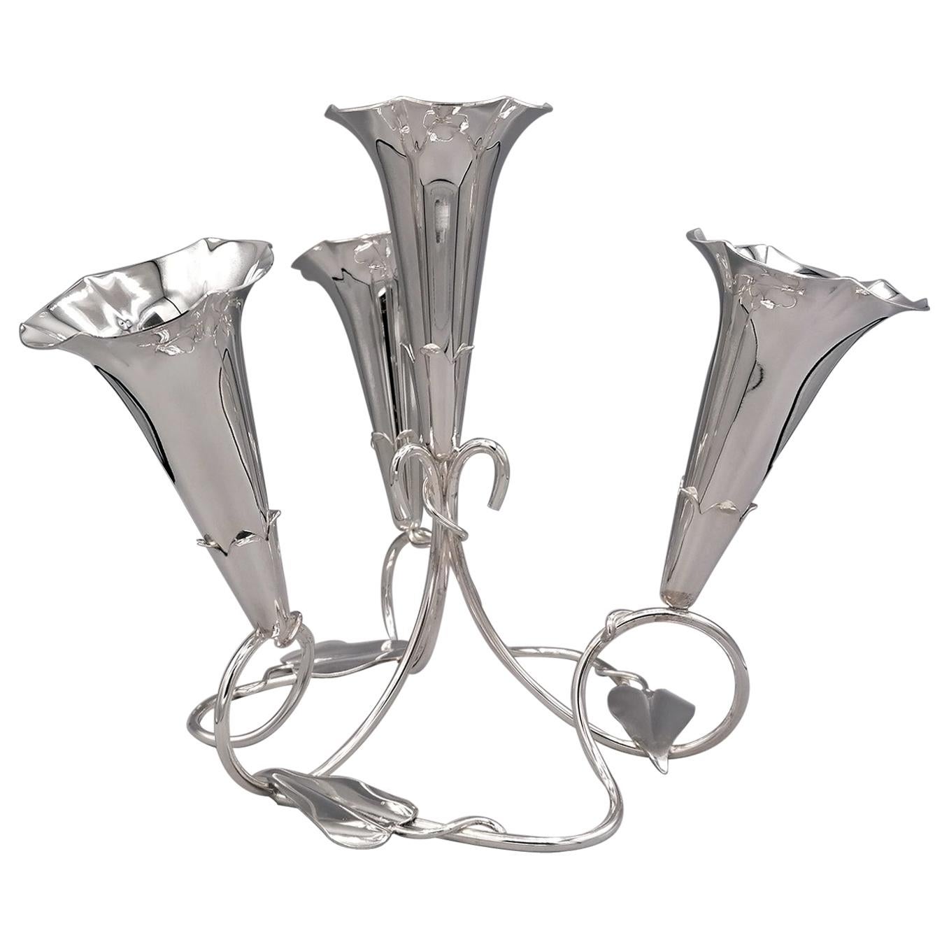 20th Century Italian Solid Silver Epergne