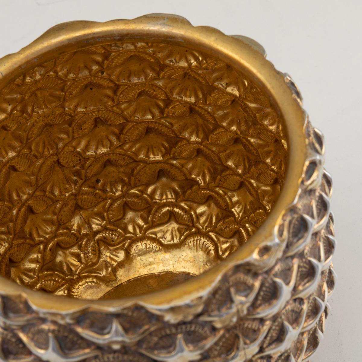 20th Century Italian Solid Silver-Gilt Pineapple Ice Bucket, c.1970 8