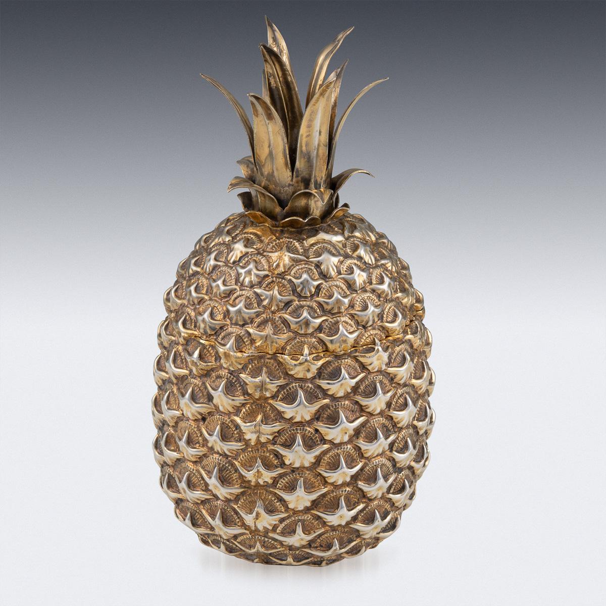 20th Century Italian Solid Silver-Gilt Pineapple Ice Bucket, c.1970 1