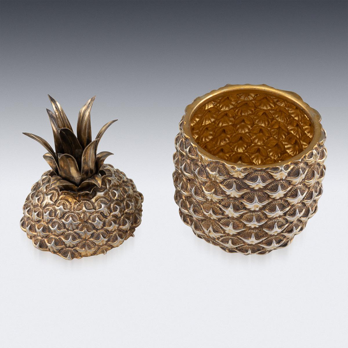 20th Century Italian Solid Silver-Gilt Pineapple Ice Bucket, c.1970 2