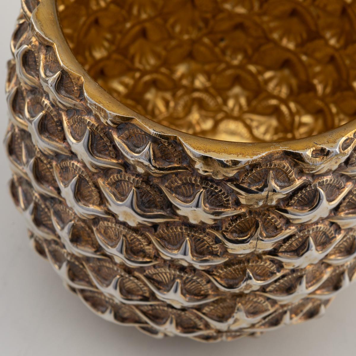 20th Century Italian Solid Silver-Gilt Pineapple Ice Bucket, c.1970 4