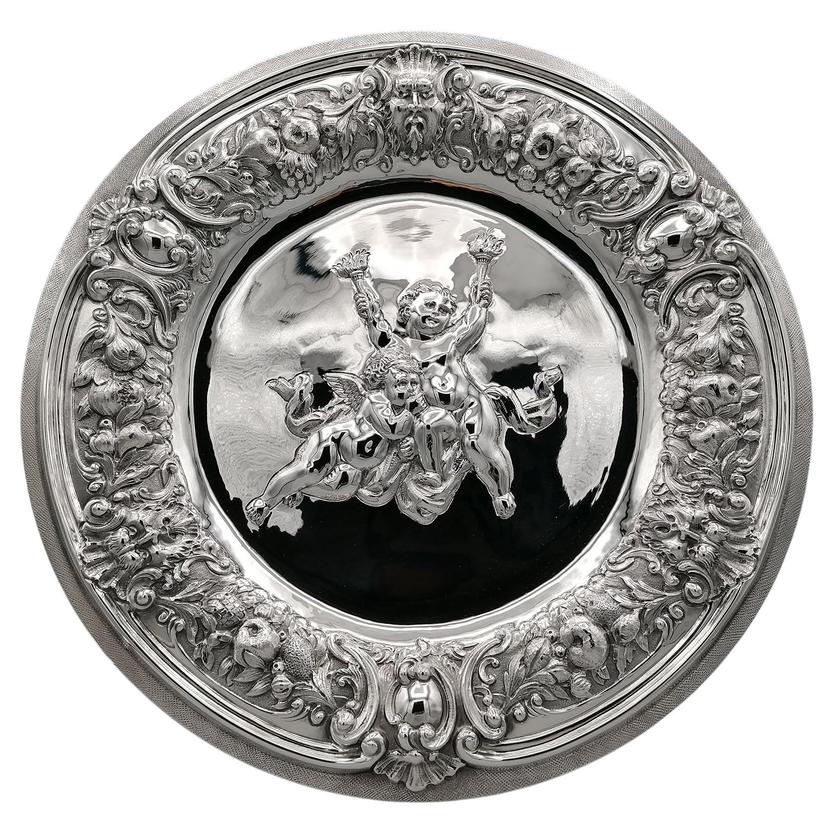 20th Century Italian Solid Silver Italian Centrepiece For Sale