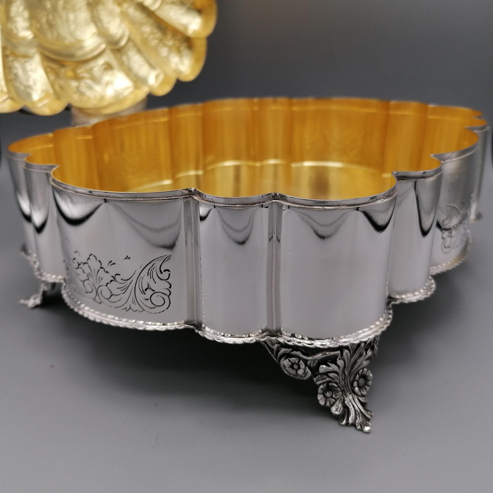 Italienische Schmuckkästchen aus massivem Silber des 20. Jahrhunderts im Barockstil im Angebot 11