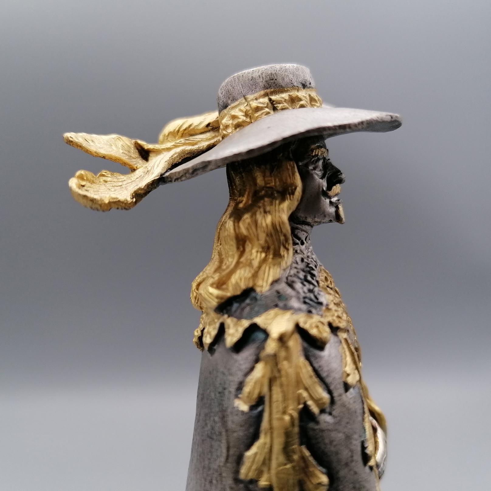 Miniatura in argento massiccio del 20° secolo che riproduce D'artagnan in vendita 8