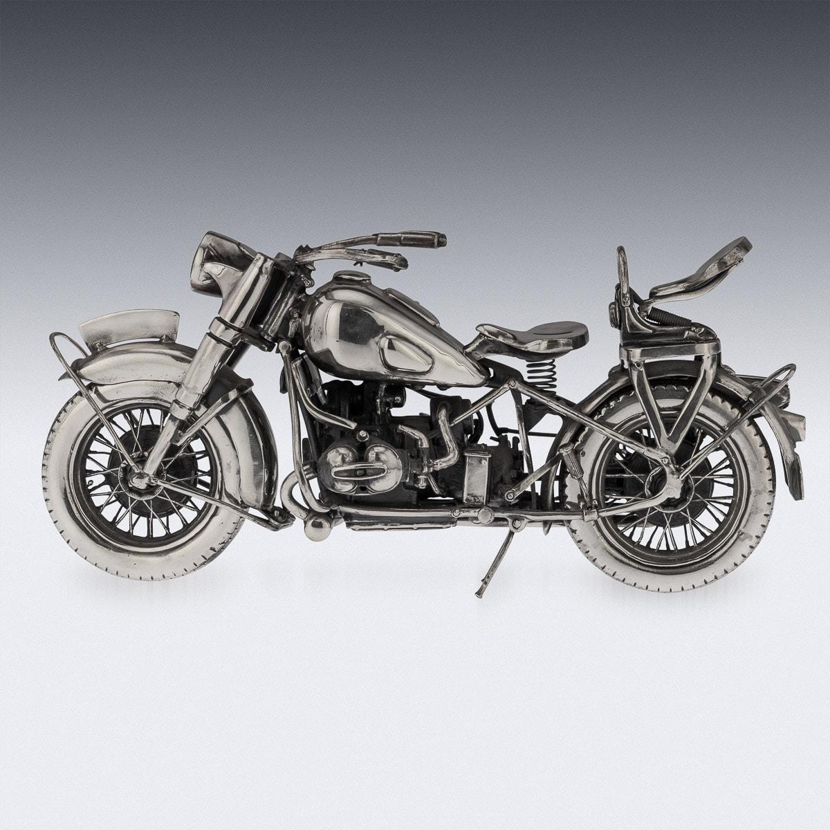 Italienisches massives Silbermodell eines BMW R75 Motorrads aus dem 20. Jahrhundert, Medusa Oro im Zustand „Gut“ im Angebot in Royal Tunbridge Wells, Kent