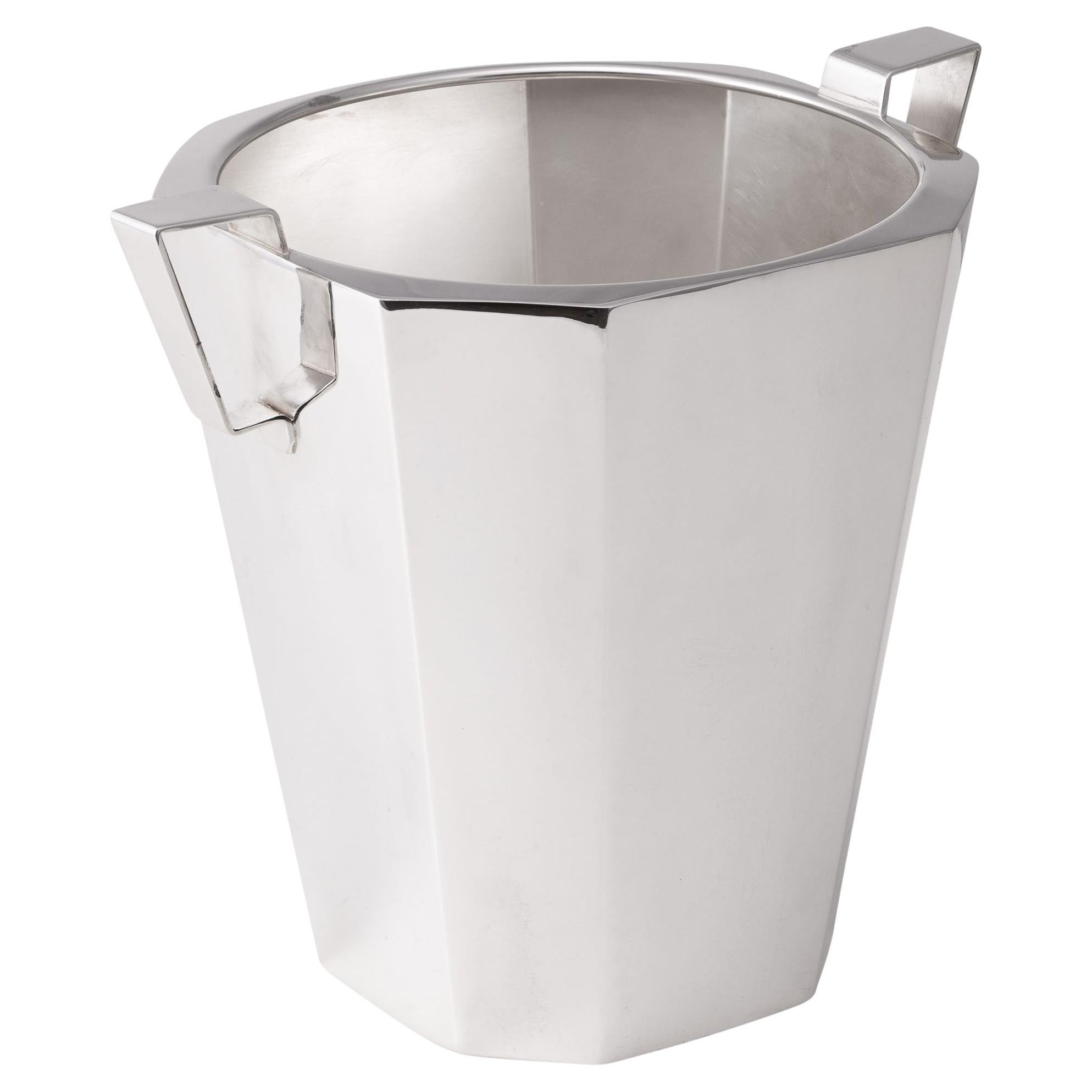 20th Century Italian Solid Silver Octagonal Champagne Bucket c.1930 For Sale