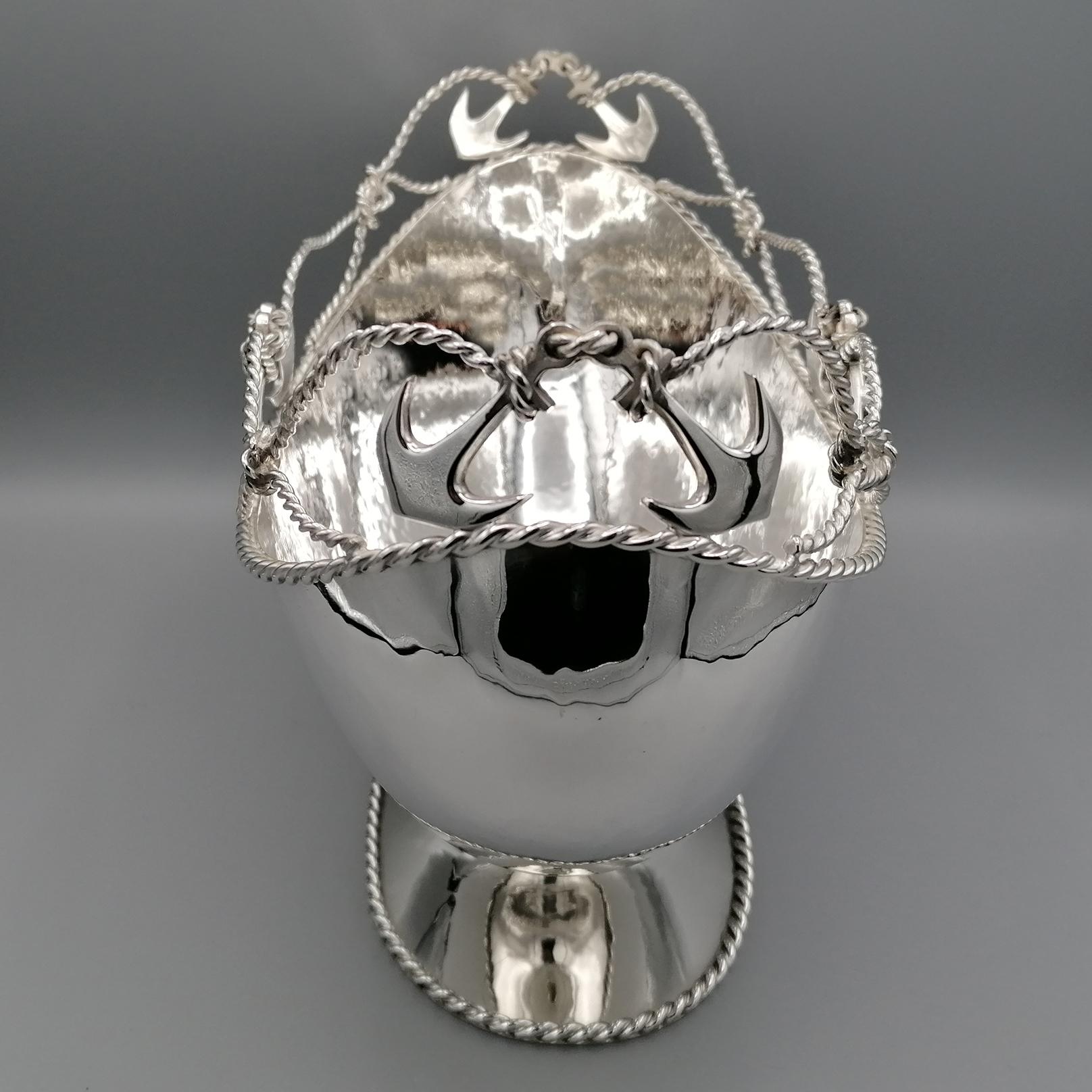 20th Century Italian Solid Silver Oval Centrepiece 