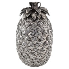 20th Century Italian Solid Silver Pineapple Ice Bucket, c.1970