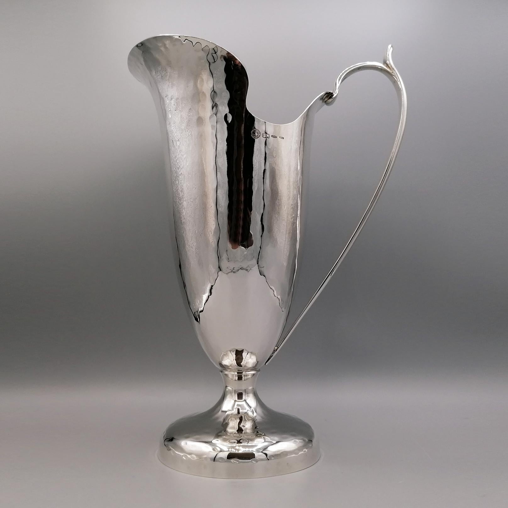 Other 20th Century Italian Solid Silver Pitcher, Water Jug For Sale