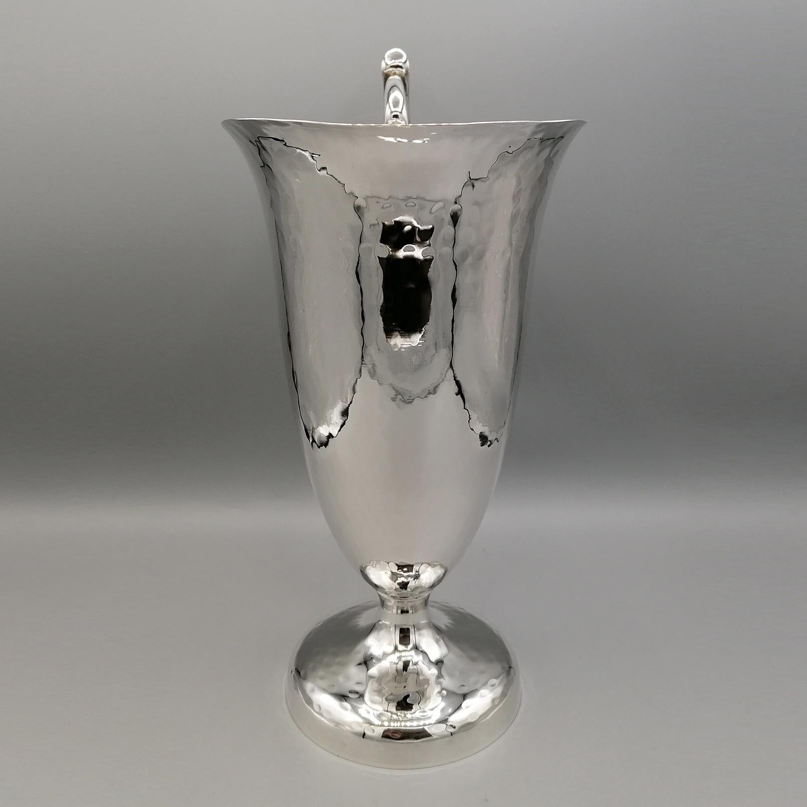 20th Century Italian Solid Silver Pitcher, Water Jug For Sale 3