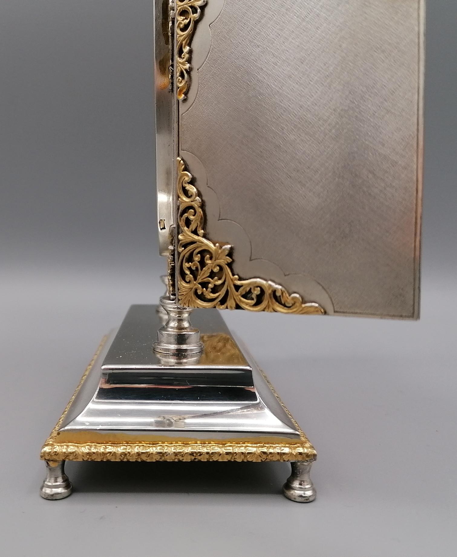 Italienisches Portal aus massivem Silber des 20. Jahrhunderts „Frauenjungfrau und Kind im Thron“, 20. Jahrhundert im Angebot 6
