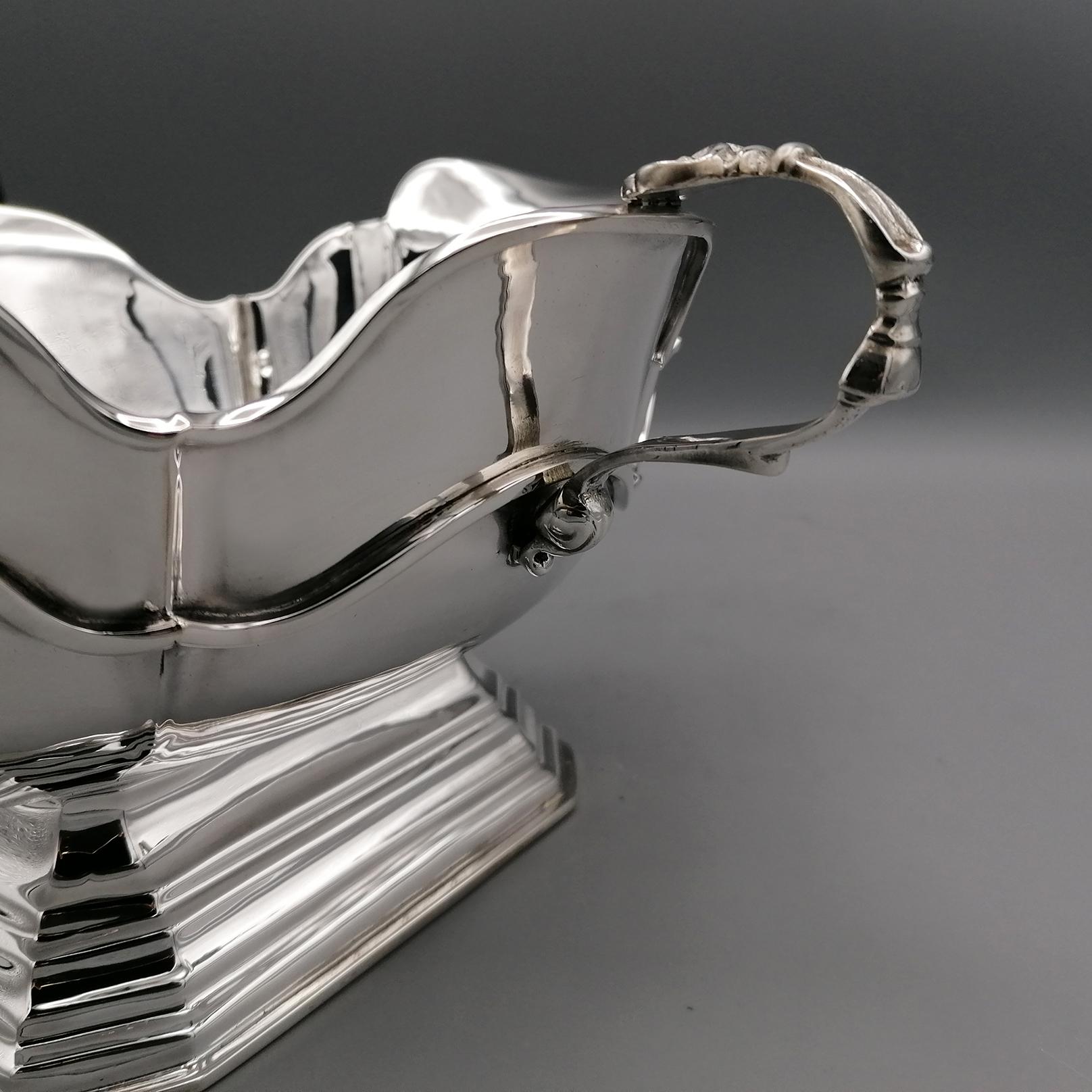 20th Century Italian Solid Silver Souce Boat  9