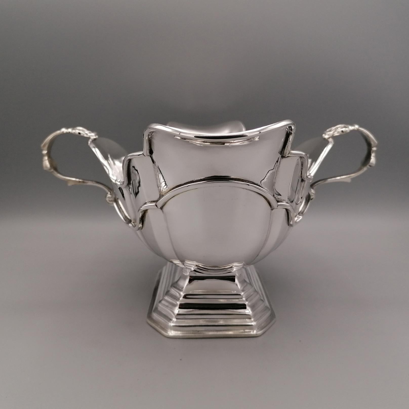 20th Century Italian Solid Silver Souce Boat  2