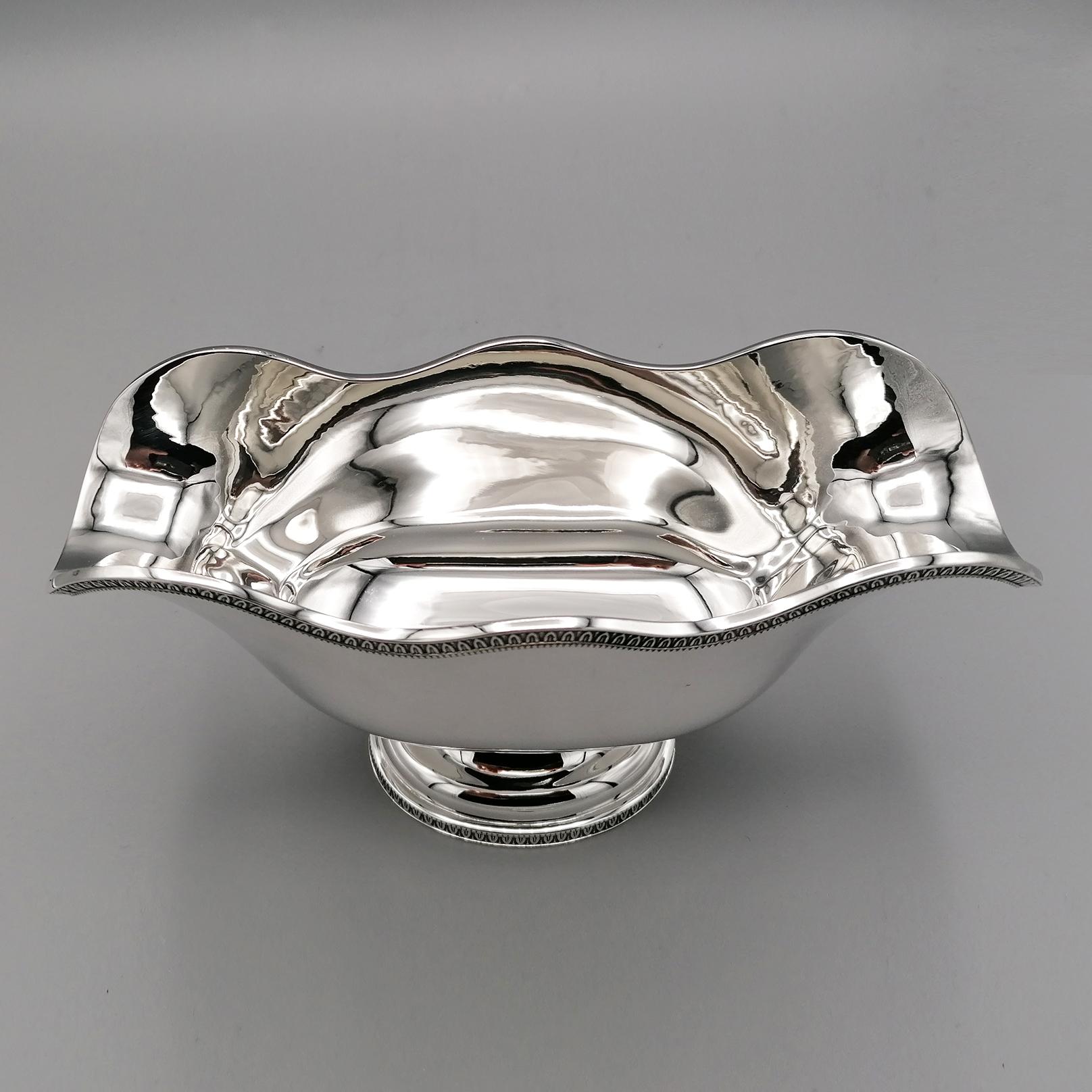 20th Century Italian Solid Silver Empire Style Souce Boat with Little Ladle For Sale 2