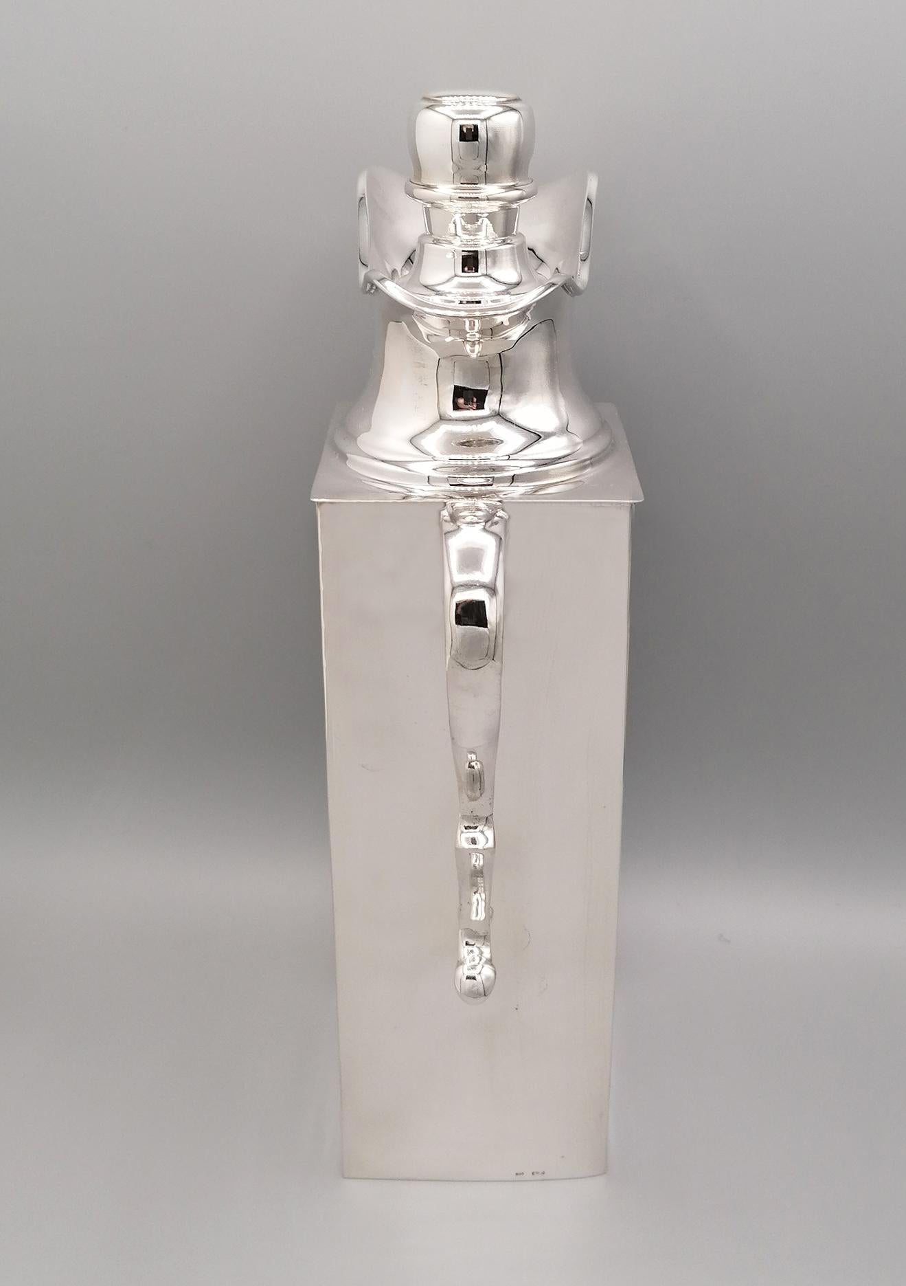 Modern 20th Century Italian Solid Silver Thermal Jug For Sale