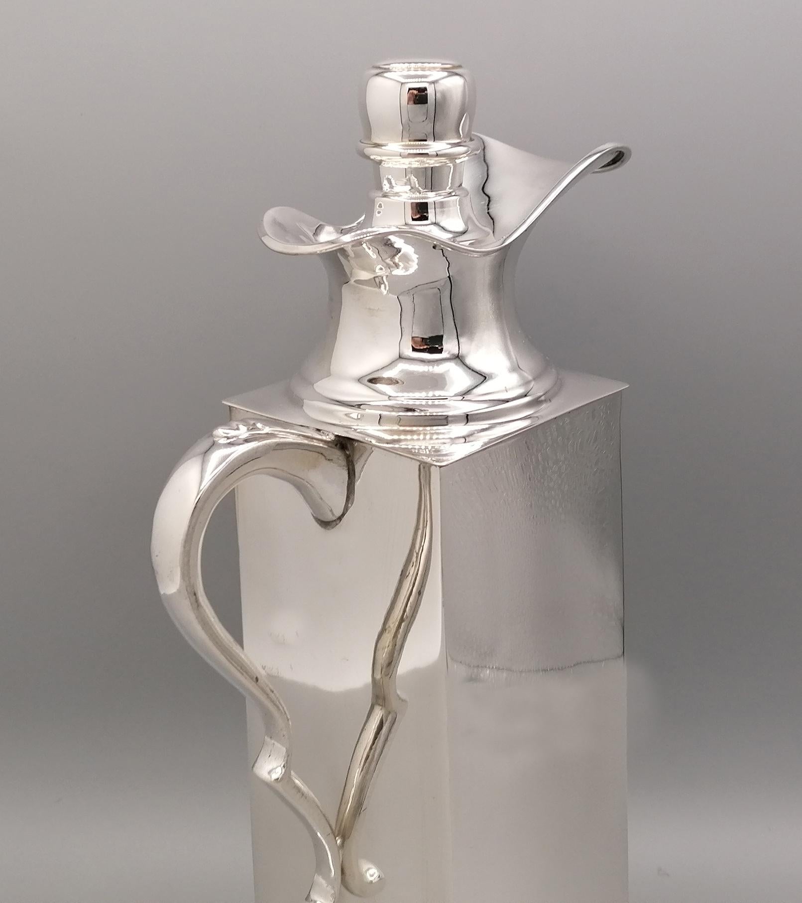 Embossed 20th Century Italian Solid Silver Thermal Jug For Sale