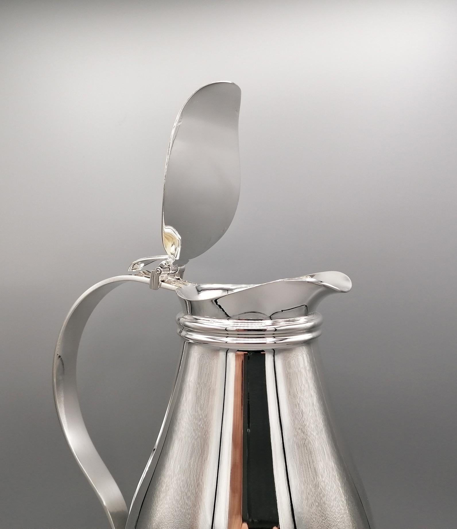 20th Century Italian Solid Silver Art Decò Revival Thermal Jug 2