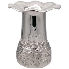 Vintage 20th Century Italian Solid Silver Vase "Sea"