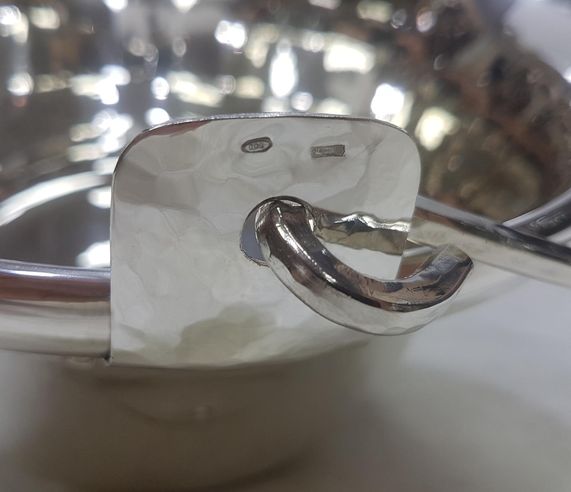 Cubo de vodka de plata maciza italiana del siglo XX con asa Italiano en venta
