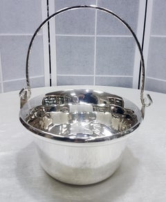 20th Century Italian Solid Silver Vodka Bucket with Handle